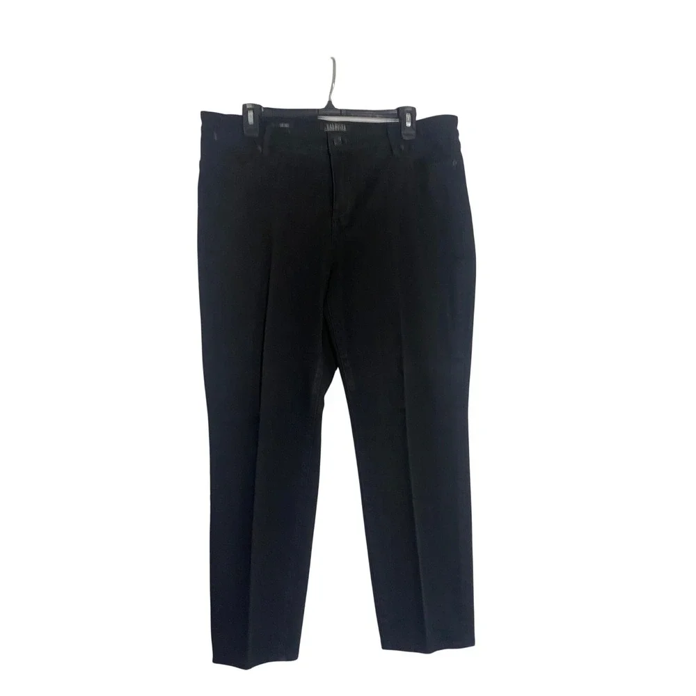 Talbots Slim Ankle Pants Womens 16P Black Excellent Flawless Five-Pocket Denim